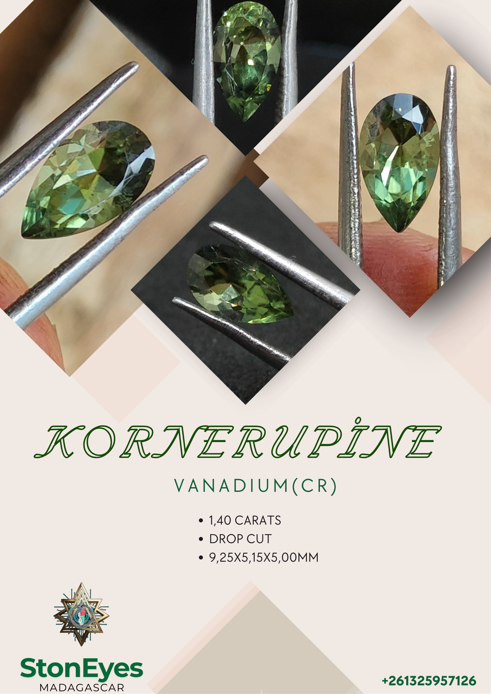 Duo Kornerupine-prismatine from 🇲🇬