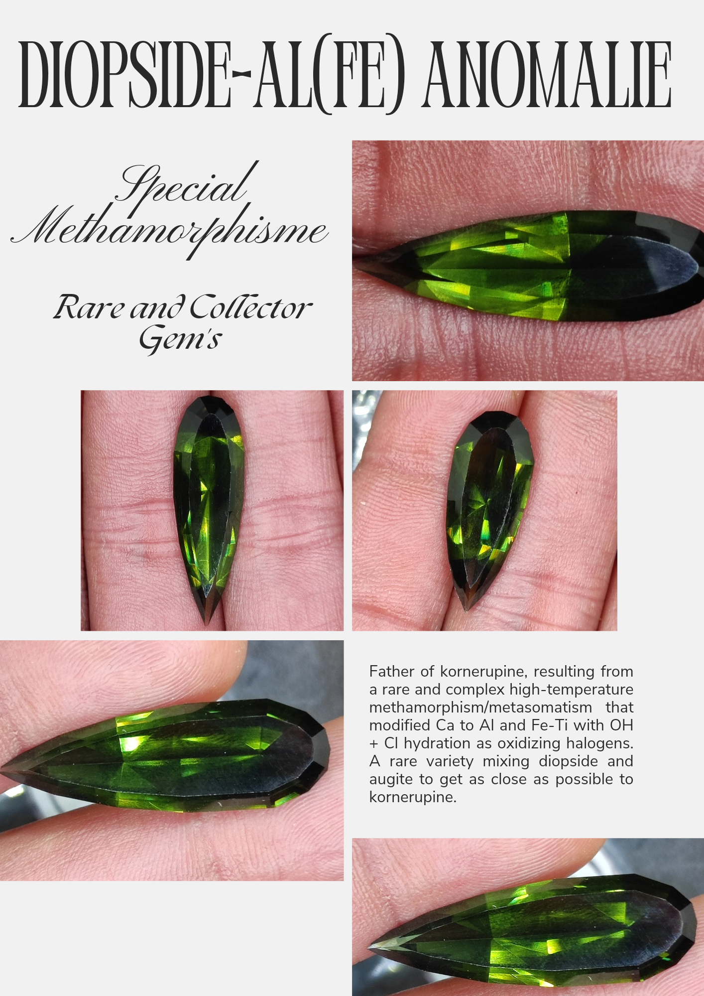 Rare and collector study gemstone Kornerupine from south of 🇲🇬