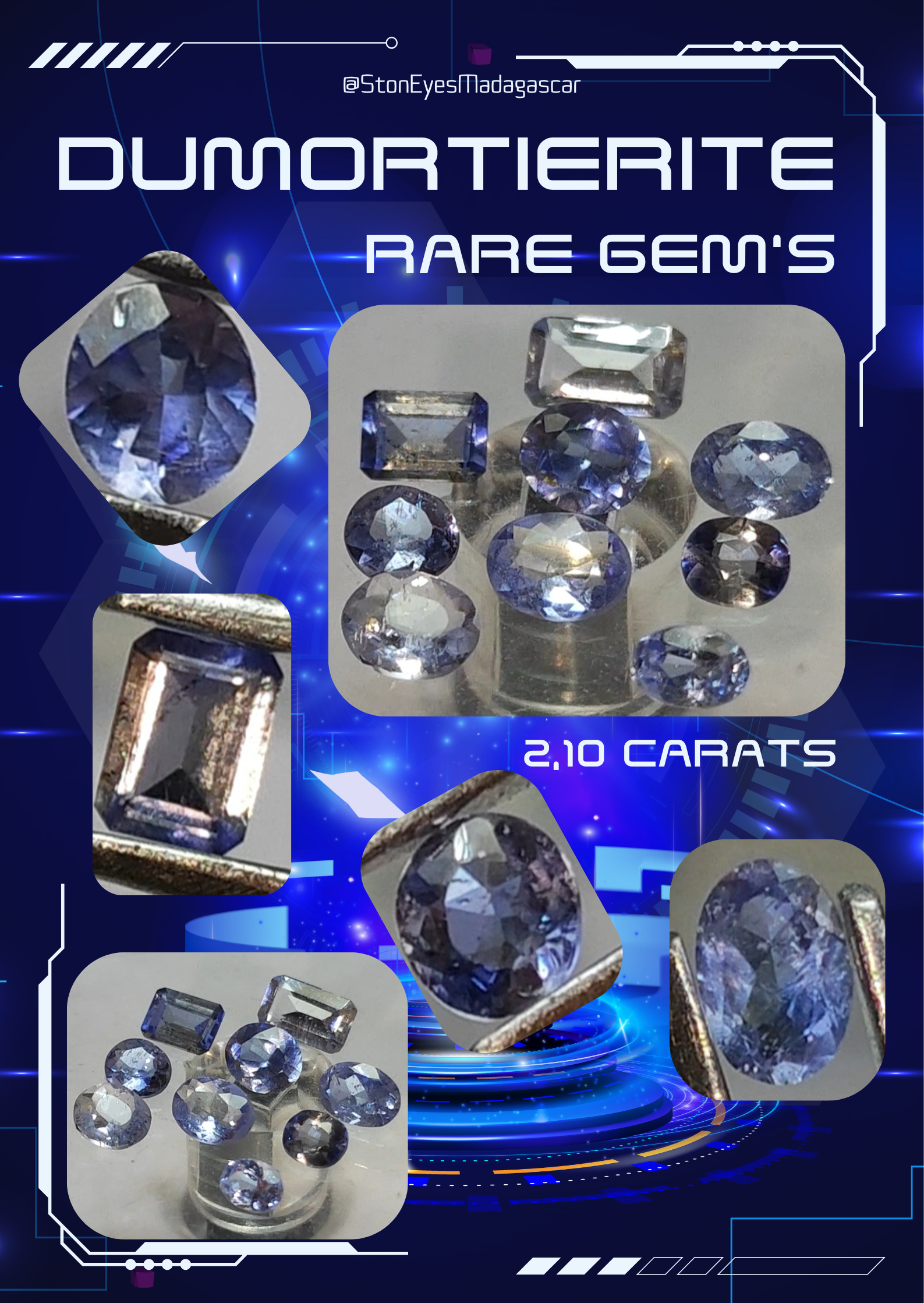 Dumortierite gem's