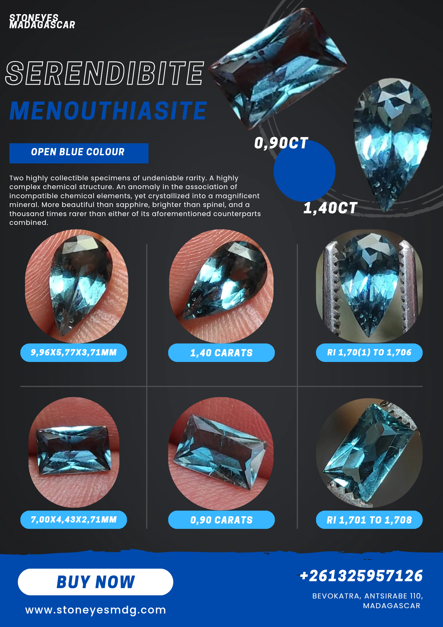 Serendibites-Menouthiasite two gemstone from 🇲🇬