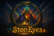 Un serpent Oroboros tournant autour d'une montagne ou des gemmes de toute les couleurs brille de mille feux avec écrit StonEyes en code Alchimic 